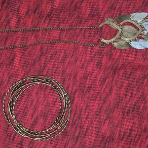 Vintage earring and bangel set.